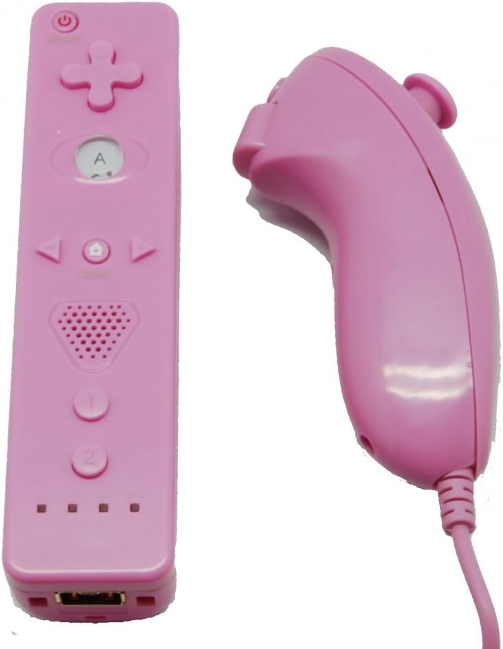 SATKIT Pack Mando Wii Remote con Wii motion plus incorporado+ Nunchuck