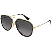Gucci Womens Polarized UV Protection Aviator Sunglasses Gold O/S