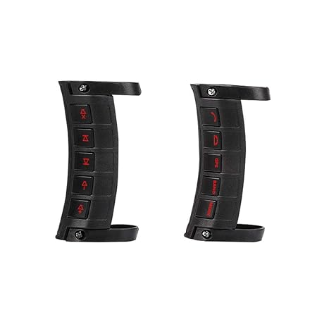 Everpert 2 Stück Universal Leuchtende Wireless Lenkradfernbedienung für Auto DVD Navigation
