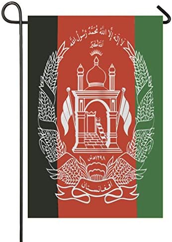 SmallGardenflagMim Lecintevro Afghanistan Flag Garden Flag Vertical Double Sided Winter Spring Rustic/Farm House Small Decor Flags Indoor & Outdoor Decoration, 12 X 18 Inch