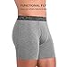 DAVID ARCHY Men's Breathable Bamboo Rayon Boxer Briefs with Fly in 4 Pack (M, Heather Gray-4.5