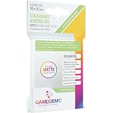Matte Board Game Sleeves | Pack of 50 Matte Sleeves | 59 by 91 mm Card Sleeves Optimized for Standard American Card Games | Premium Card Protection | FFG Green Color Code | Made by Gamegenic