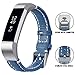 iHillon Compatible with Fitbit Alta (HR)/ Fitbit Ace Bands, Classic Soft Genuine Leather Strap Compatible with Fitbit Alta/Alta Hr/Fitbit Ace Women Men Wristband, Blue