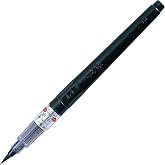 Kuretake Fude Brush Pen (No.22), Medium tip marker, Black Ink Refillable, for Calligraphy, Manga, Drawing, Professional, Artist, Made in Japan