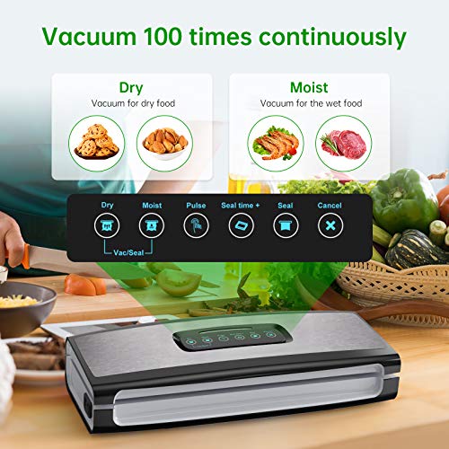 Vacuum Sealer Blusmart Food Sealer Machine with cutter for Food Savers