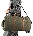 Kattee Rolling Duffle Bag with Wheels Canvas Travel Luggage Duffel Bag 50L (Army Green)