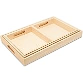 DIY Wooden Tray Set, Pack of 1 Sets of 4 Nesting Wood Tray with Handles for Crafts, Organizing, Serving, Home Decor, & Classroom Play, by Woodpeckers