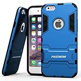 iPhone 6 Plus Case, Pasonomi® [Heavy Duty] [Shock-Absorption] [Kickstand Feature] Hybrid Dual Layer Armor Defender Full Body Protective Case Cover for iPhone 6 Plus (5.5Inch) (Blue)