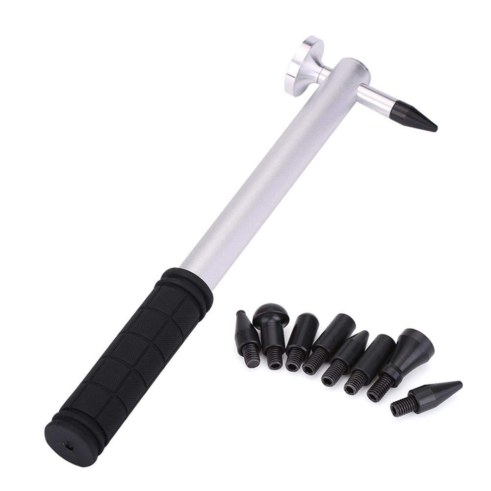 Aluminium Alloy Dent Repair Tool Set - Paintless Dent Removal Hammer with 8 Interchangeable Heads for Cars, Refrigerators & More