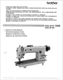 Brother DB2-B797 DB2-B798 Sewing Machine Owners