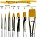 Art Paint Brushes for Acrylic Painting Watercolor Oil Gouache - Body and Face Paint Brushes for Adults Kids. Best Artist Paint Brush Set of 7 pcs