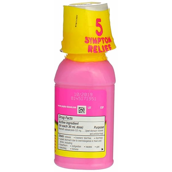 PEPTO-BISMOL LIQUID ORIGINAL – 4 OZ, PACK OF 5
