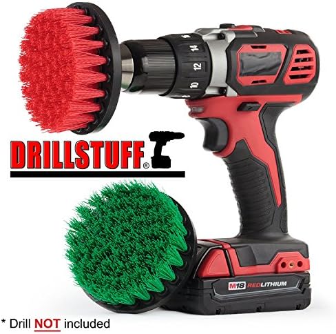 Cleaning Supplies - Medium/Stiff Power Scrubbers - Kitchen Accessories - Drill Brush - Stove - Sink - Griddle - Cooktop - Tile - Cast Iron Skillet - Outdoor - Deck Brush - Headstones - Garden Statues