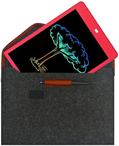Orimi 10 inch Rainbow Color Drawing Board LCD writing Tablet Electronic Graphic Drawing Tablet with Carrying Bag (Red)