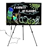 FlashingBoards LED Light-Up Dry Erase Menu Sign Message Writing Neon Board 35x23