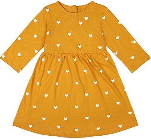 Ephex Girls Kid's Cotton Long Sleeve One-piece Dress