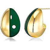 18K Gold Plated Mother of Pearl Flower Stud Statement Earrings for Women by SNGIA, Dainty Bold Retro Handmade Trendy Natural Sea Abalone Shell Floral Bohemian Jewelry Gifts, Small Unique Baroque Turquoise Stone Summer Beach Fashion Earrings Accessories, Vintage Gemstone Nickle Free Huggies Earrings.