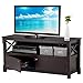 Yaheetech X- Design TV Stand Media Entertainment Center Storage Console Table for TVs Wood, Espresso
