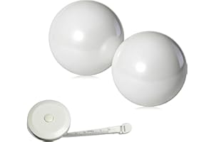 OUTOSS-Pallino for 100mm/107mm Bocce Ball Game,Size-60mm (2.36In.),Including Measuring Tape and Storage Bag,White-2 Packs