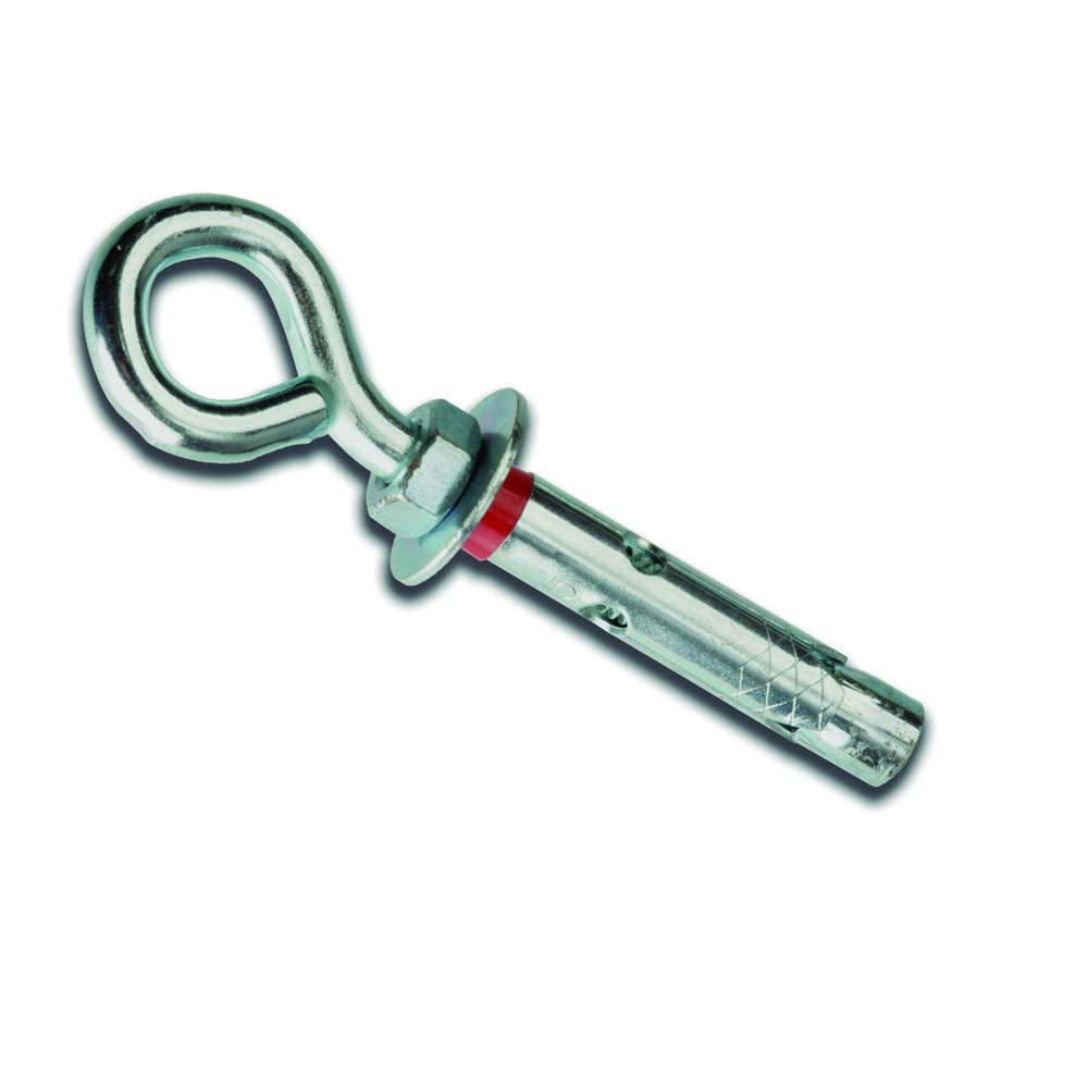 DOJA Barcelona Expansion Eye Bolts - M8-10 - Pack 5 - Lifting Eyebolt Extension with Ring Hook for Chemical Anchoring, Steel Cable Fixing, Heavy Duty in Concrete, Wall Hook Bolt, Anchors