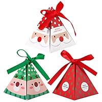 YeahiBaby Christmas Paper Boxes Gift Party Treats Candy Chocolate Goodies Boxes Party Supplies 30 Pieces