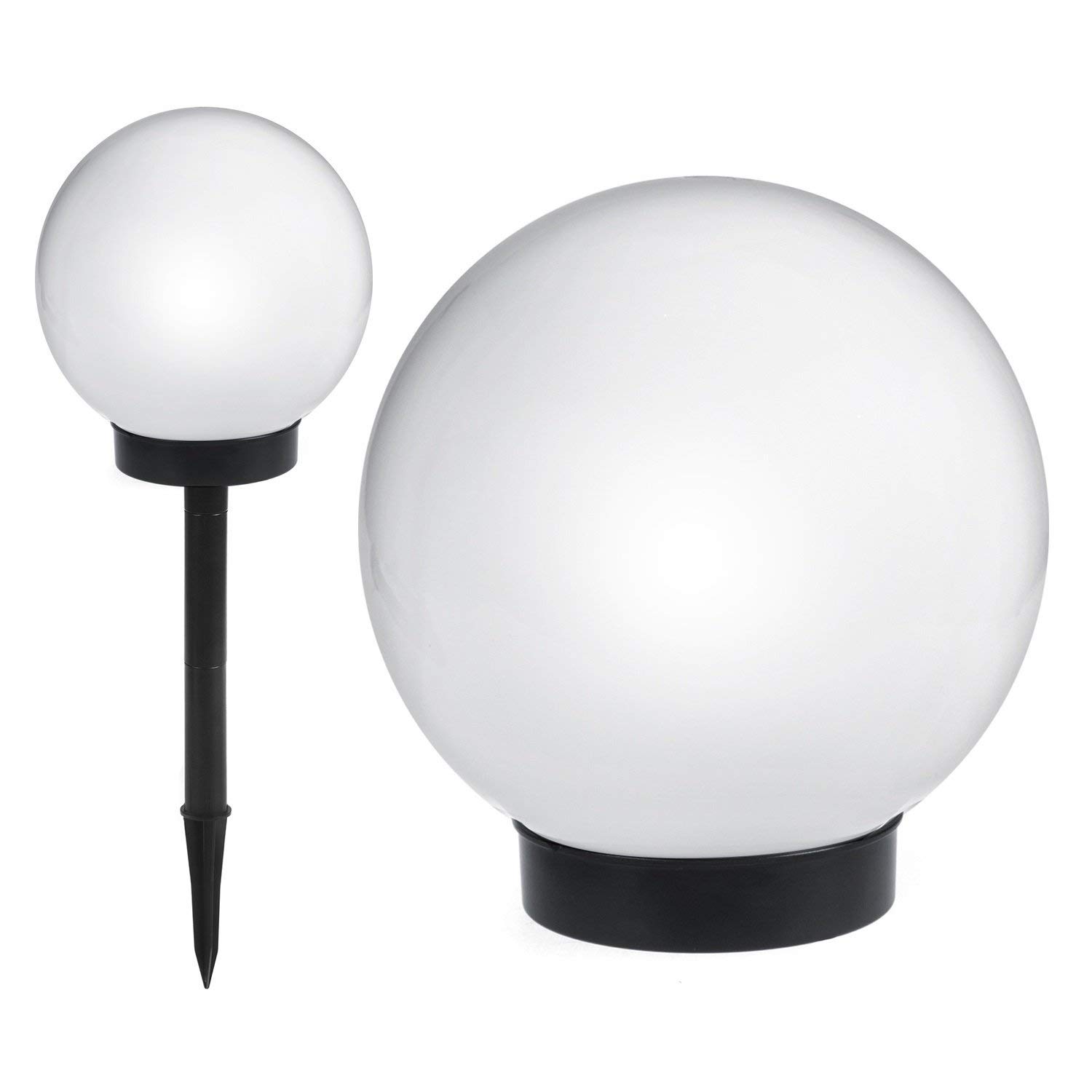 Green Blue Solar LED Light Garden Freestanding Lamp Ball Round White Multicolor (White 1 pcs - 15cm)