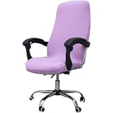 Melaluxe Office Chair Cover - Universal Stretch Desk Chair Cover, Computer Chair Slipcovers (Size: L) - Light Purple