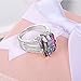 Aurora Tears 925 Sterling Silver 7.8 cttw Colors Rainbow Topaz Ring DR0001M-9