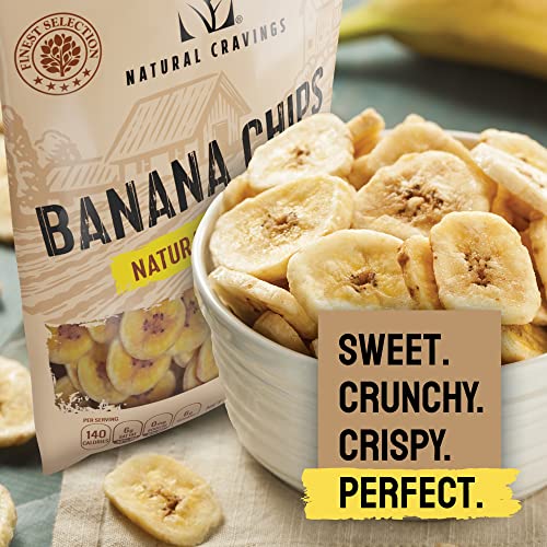 Healthy Banana Chips Dried Slices 12 Pack Bags of Dried Banana