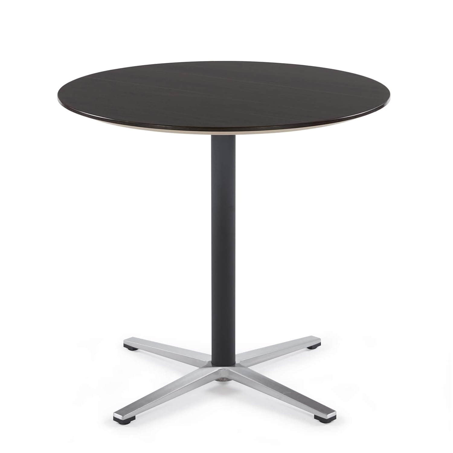 Sunon Round Bistro Table Small Round Table with X-Style Pedestal for Pub Table/Cafe Table/Office Table/Conference Table (Dark Walnut,29.5-Inch Height)