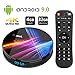 Android 9.0 TV Box 4GB RAM 32GB ROM, Bqeel R1 Pro Android TV Box RK3318 Quad-Core 64bits Dual-WiFi 2.4G/5.0G,3D Ultra HD 4K H.265 USB 3.0 BT 4.0 Smart TV Box