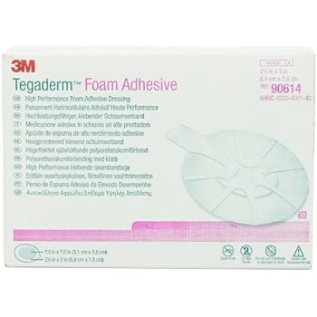 3M 90614 Tegaderm High Performance Foam Adhesive Dressing, Mini Oval, 10 Pads Per Pack (Pack of 1)
