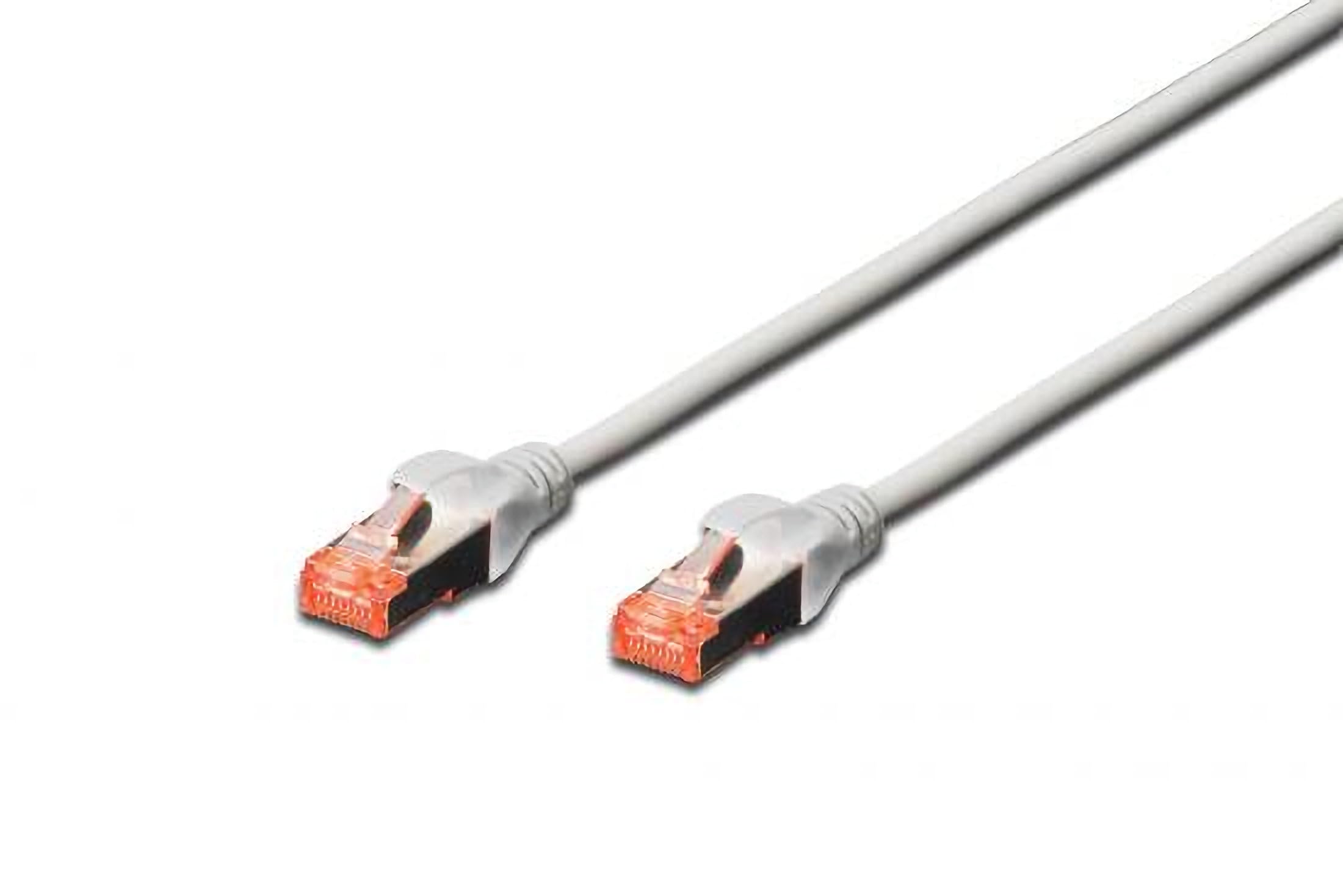Digitus LAN Cable Cat 6-3m - RJ45 Network Cable - S/FTP Shielded - 1 Gbps - Compatible with Cat6A and Cat7 - Grey