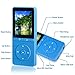 Music Player, FecPecu 8GB MP3 Player Updated Version 80 Hours Playback Hi-Fi Sound, Portable Audio Player Expandable Up to 64GB (Blue)
