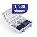 BISOU 1360-Pieces Hardware Assortment Kit with Adjustable Magnetic Tool Wristband,Wood Screw and Nail Set with Professional Case Household Repair and Hanging Kit