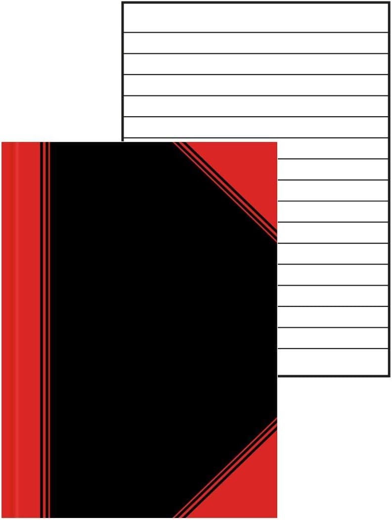 Landré Bantex 6 x A5 Ruled Notebook 192 Pages 70gsm Hardback Black, black/red - Image 4