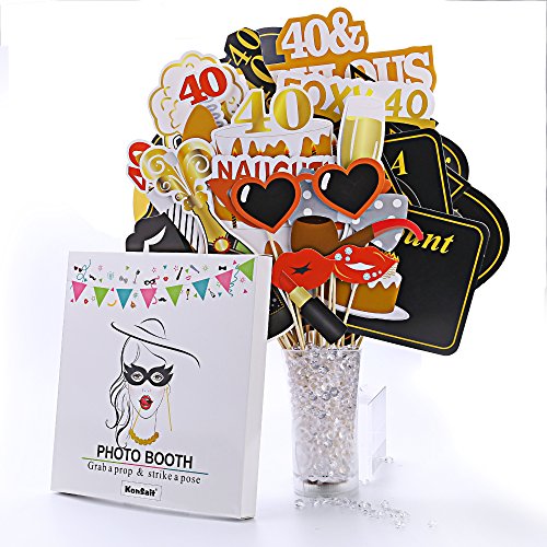40th Birthday Party Photo Booth Props 53pcs For Her Him Import