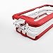 ZIZO ION Series for Samsung Galaxy S8 Plus Case Military Grade Drop Tested with Tempered Glass Screen Protector RED Clear