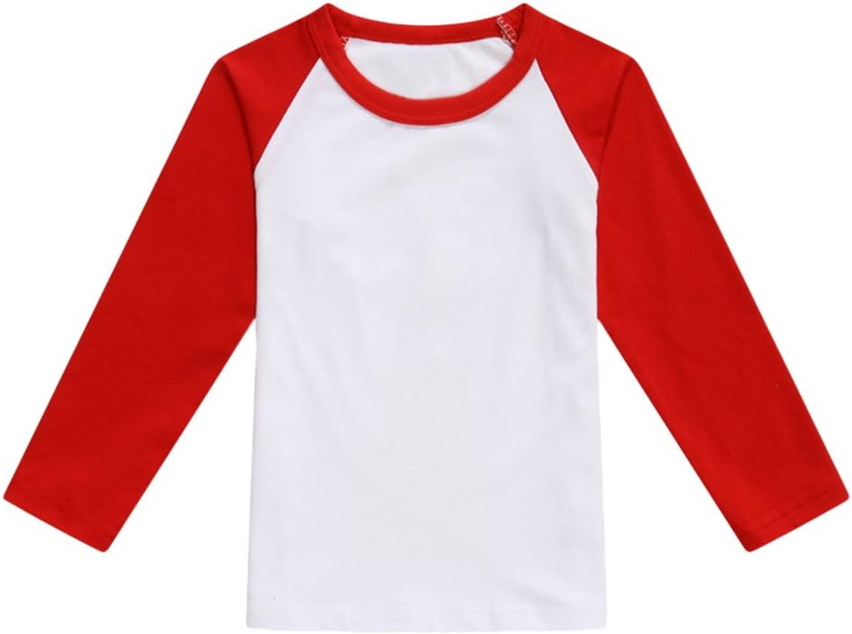 Yiding Unisex Kids Baseball T Shirt Top Long-Sleeve Raglan 3/4 Sleeve