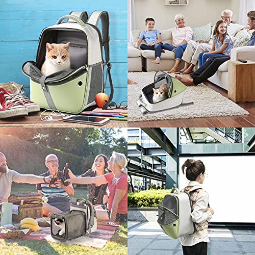 Hanjo Pets Cat Backpack Expandable Pet Carrier Backpack Mesh