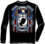 Military Long Sleeve True Heros Pow Mia Black