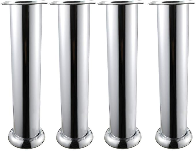 4 Möbelfüße aus Metall, Füße aus Eisen, runde Möbelerhöhung mit