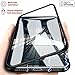 【TECHGLEE】 Magnetic Adsorption Case for iPhone X - Clear Tempered Glass Back [Metal Frames] Full Body Slim Fit Ultra-Thin Case, Luxury Transparent Magnet Case iPhone X/10 - New Ultra Protective Cover