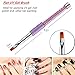 Makartt 3Pcs UV Gel and Liner Brush Set, Poly Nail Gel Brush, Nail Art Painting Flat Brush Round Brush Liner Brush Manicure Tool Q-06