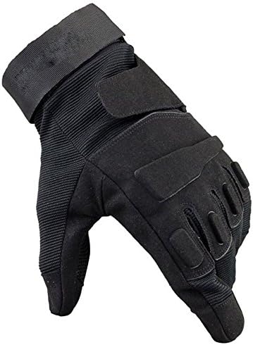 GUANGRUIDA Military Hard Knuckle Tactical Gloves Full Finger Army Gear Sport Shooting Hunting Riding Gloves (Black, XL)