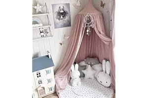 dix-rainbow Princess Decor Canopy for Kids Bed, Soft and Durable Bed Canopy for Girls Room Tent Canopy Dreamy Mosquito Net Bedding, Children Reading Nook Canopies Indoor(Yellow