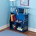 KidKraft Wooden Airplane Bookcase with Three Shelves and Spinning Propeller - Blue, Gift for Ages 3+ 29 x 10.2 x 31.8