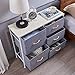 ALLZONE Dresser for Bedroom, 5 Drawer Tower Unit Organizer for Nursery, Closets, Kids, Hallway, Entryway, Heavy Duty, Wooden Table, Gray
