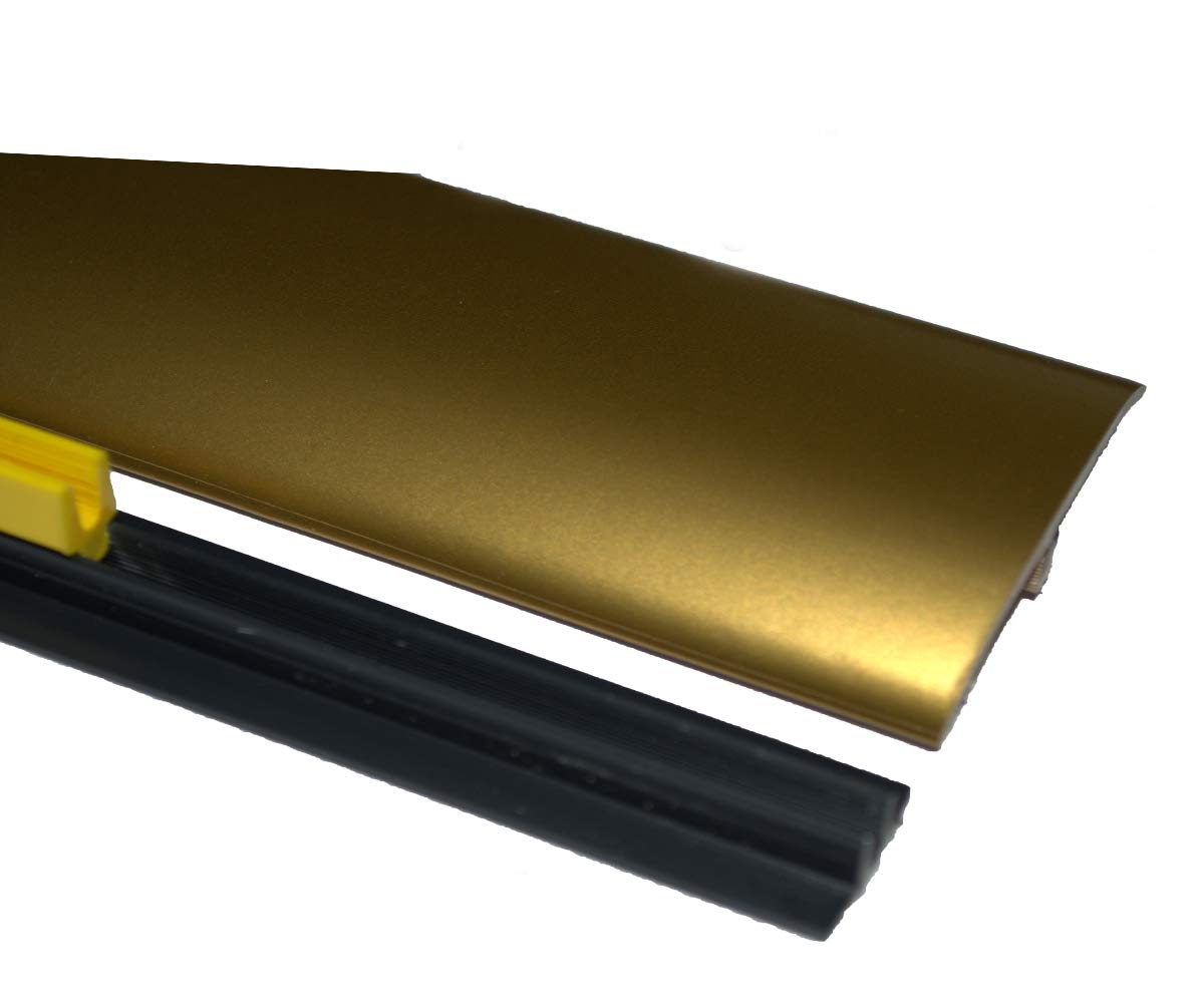 Gold Laminate Door Threshold Adjustable Height/Pivots 50mm x 90cm Easyclip