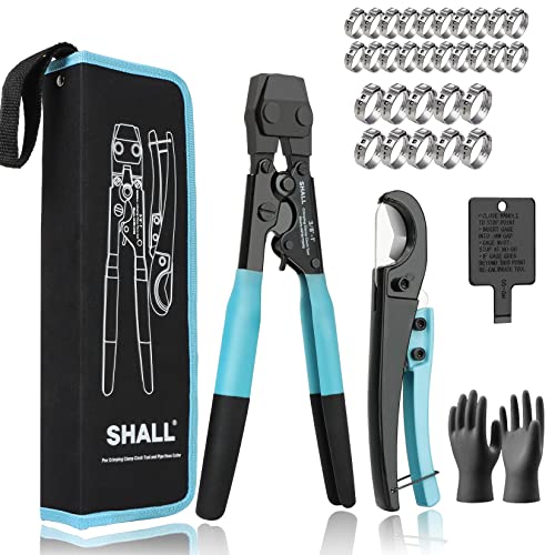 SHALL Pex Crimping Clamp Cinch Tool and Pipe Hose Cutter, Pipe Fitting
